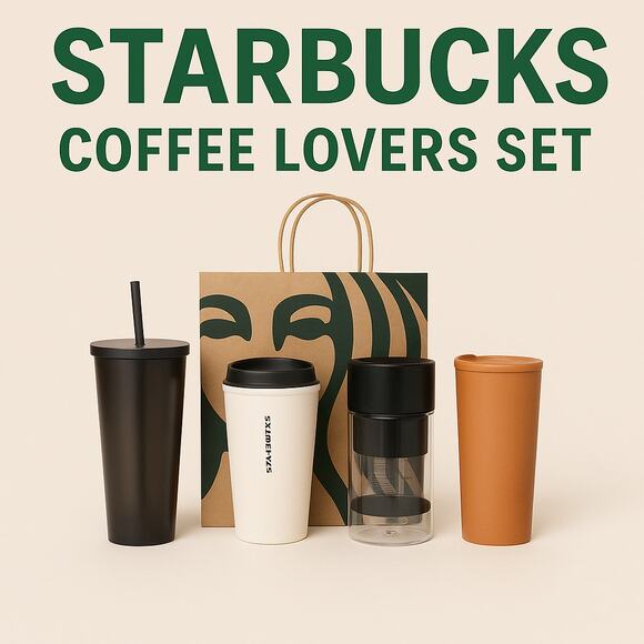 Starbucks Coffee Lovers Set 2025 Pumpkin Mug + Summer Tumblers + ColdBrew Maker - Picture 1 of 13